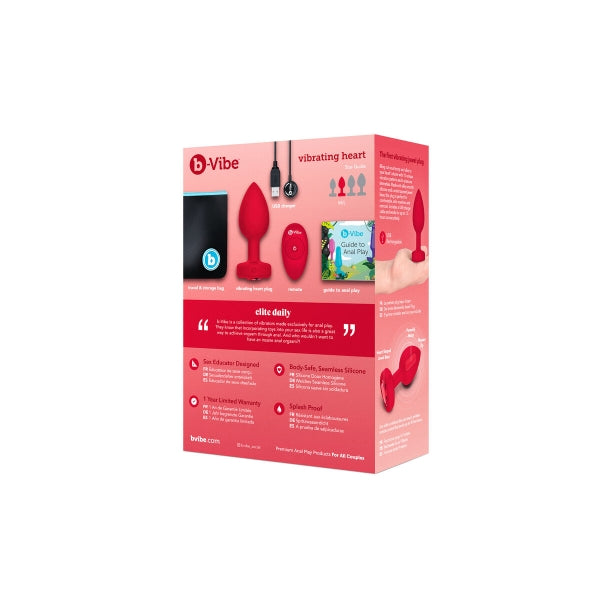 Vibrierender Analplug ,,B-Vibe Heart'' – elegant & ferngesteuert