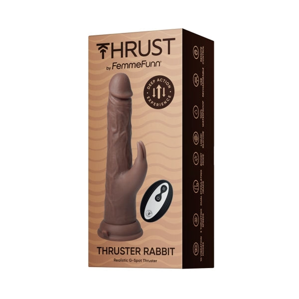 Thruster Rabbit ,,FemmeFunn'' – Realistsicher Stoßdildo mit Saugnapf
