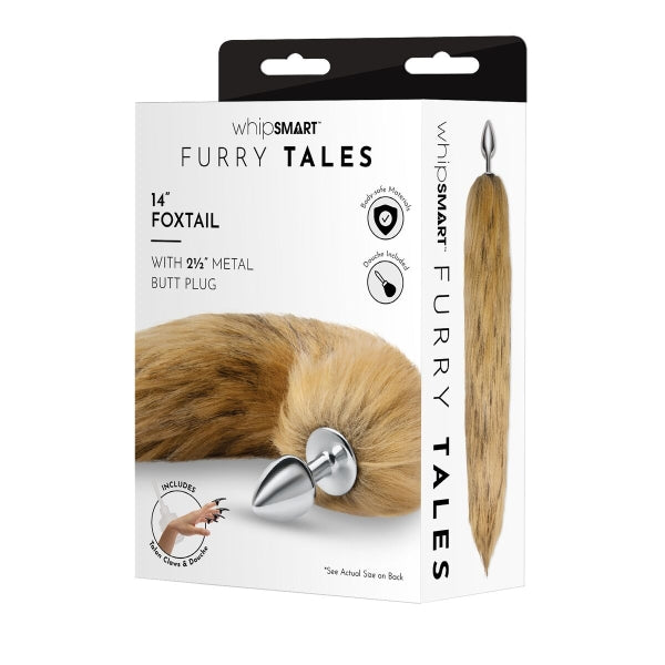 Analplug ,, Whipsmart Furry Tales'' mit farbigem Fuchsschwanz