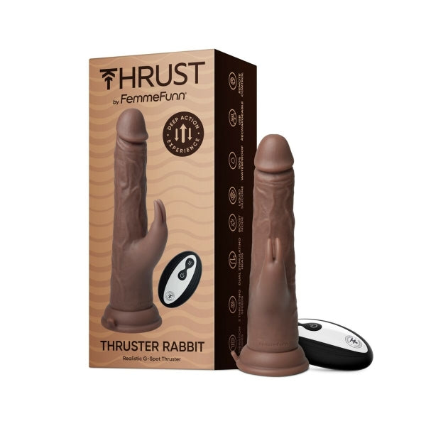 Thruster Rabbit ,,FemmeFunn'' – Realistsicher Stoßdildo mit Saugnapf